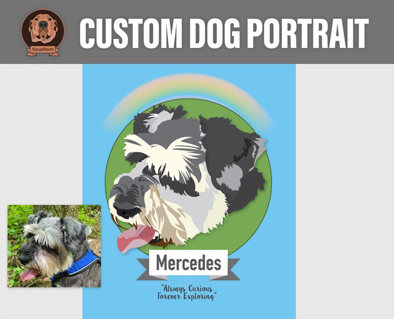 Custom Digital Dog Portraits, Hand Drawn From Photos, Personalized Pet Face Illustration, Handmade Animal Sympathy Gift, Gifts For Dog Mom image 6