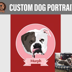 Custom Digital Dog Portraits, Hand Drawn From Photos, Personalized Pet Face Illustration, Handmade Animal Sympathy Gift, Gifts For Dog Mom image 10