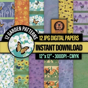 Butterly Garden Digital Patterns