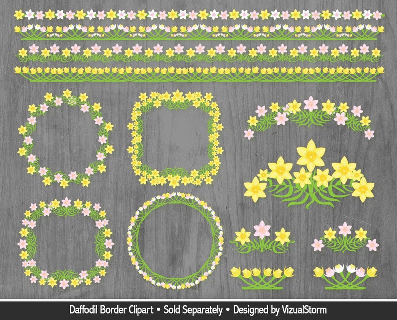 daffodil frames and borders