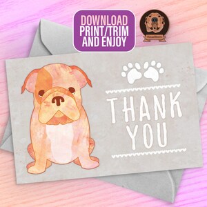 Printable Puppy Gift Tags - Puppies Wearing Hats with To & From, Pet Treat Label, DIY Dog Lover Watercolor Favors, Digital Kids Gift Wrap image 3