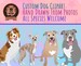 Custom Pet Clipart - Personalized Animal Illustrations For Decals, Mugs, Shirts, Cards - Digital Animal Drawings, Personal or Small Business
