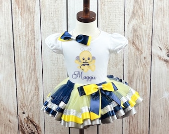 Bee Birthday Tutu Outfit / Bumble Bee Birthday Outfit / Baby Tutu Outfit / Tutu / Baby Tutu / 1st Birthday Tutu Outfit / Birthday Dress