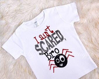 Custom Boy Halloween Shirt | Personalized Boy Spider Halloween Shirt l Halloween Shirt