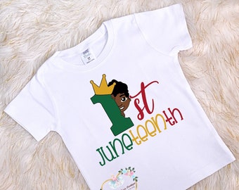 Camiseta de manga corta para niños juneteenth / camisa Juneteenth para niños / camisa para bebés Juneteenth / camisa Juneteenth / camiseta para niños Juneteenth / camiseta black history