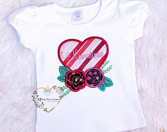 Herz Valentinstag Mädchen Shirt, Mädchen Valentinstag Shirt, Baby Valentinstag Bodysuit, Herz Shirt, Mädchen Herz Shirt, Tshirt