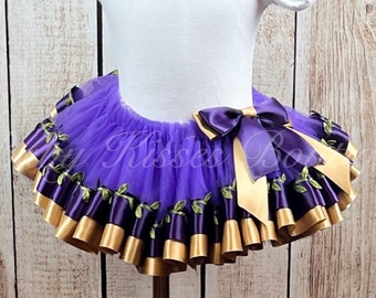 Purple and Gold Birthday Tutu | Baby Tutu | Girl Tutu | Birthday Tutu | Tutu