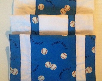 Baby Burp Cloth, Burp Cloth, Unisex Burp Cloth, Baby Gift, Baby Shower Gift, Newborn Shower Gift, Baby Burp Cloth Set - Let's Play Ball