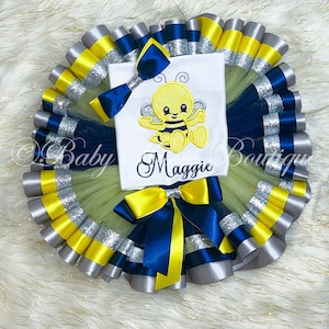 Bee Birthday Tutu Outfit | Bumble Bee Birthday Outfit |  Baby Tutu Outfit | Tutu | Baby Tutu | 1st Birthday Tutu Outfit |  Birthday Dress