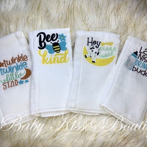 Embroidered Baby Burp Cloth, Burp Cloth, Burpee, Baby Gift, Baby Shower Gift,  Baby Accessories, Newborn Shower Gift, Burp Rag