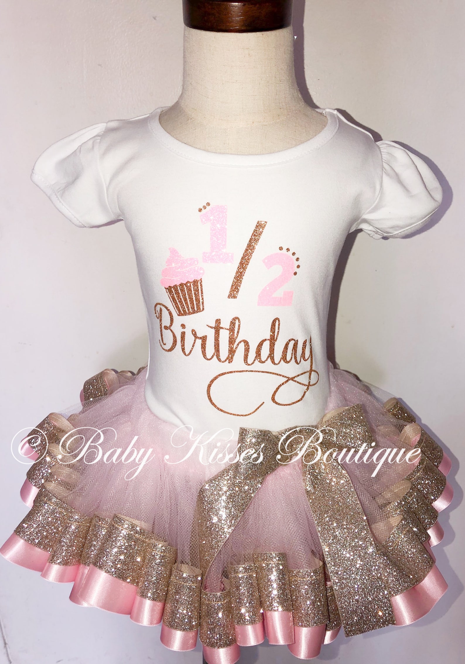 1/2 Birthday Outfit Girl 1/2 Birthday Dress for Baby Girl Baby Outfit