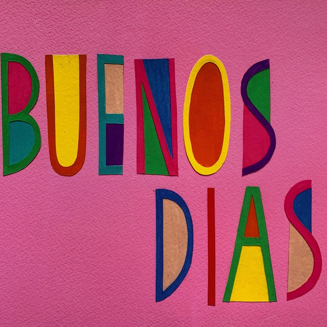 Buenos Dias Print / Pink Wall Art / Bedroom Nursery Decor / | Etsy