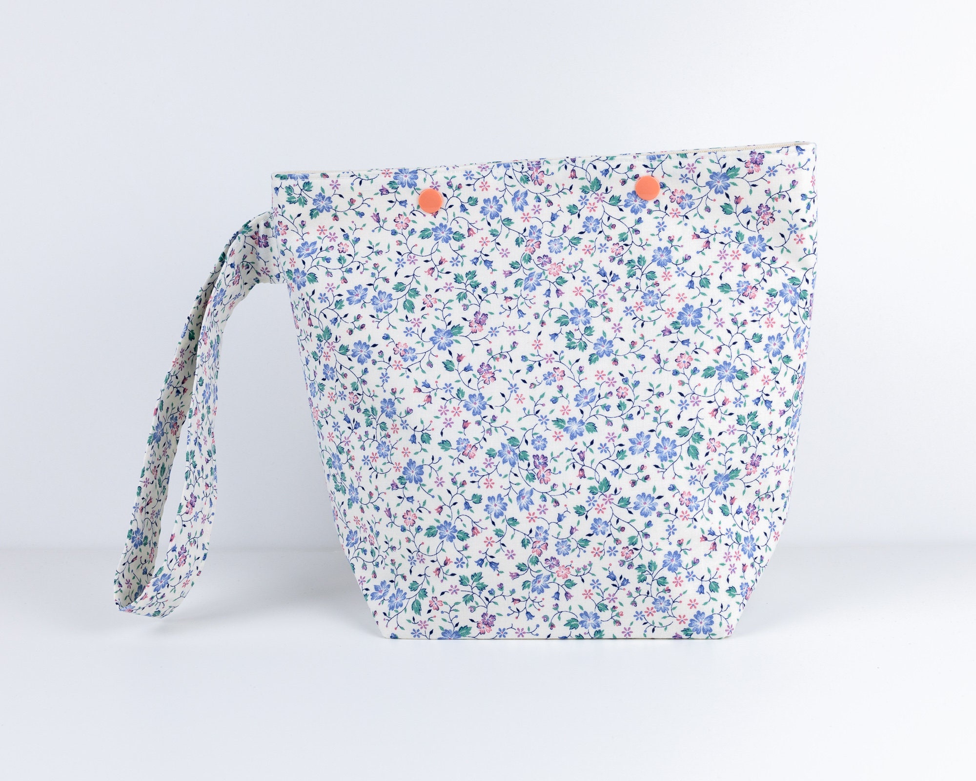 Small Yarn Craft Storage Bag With Flowers One Skein Knitting Etsy Australia