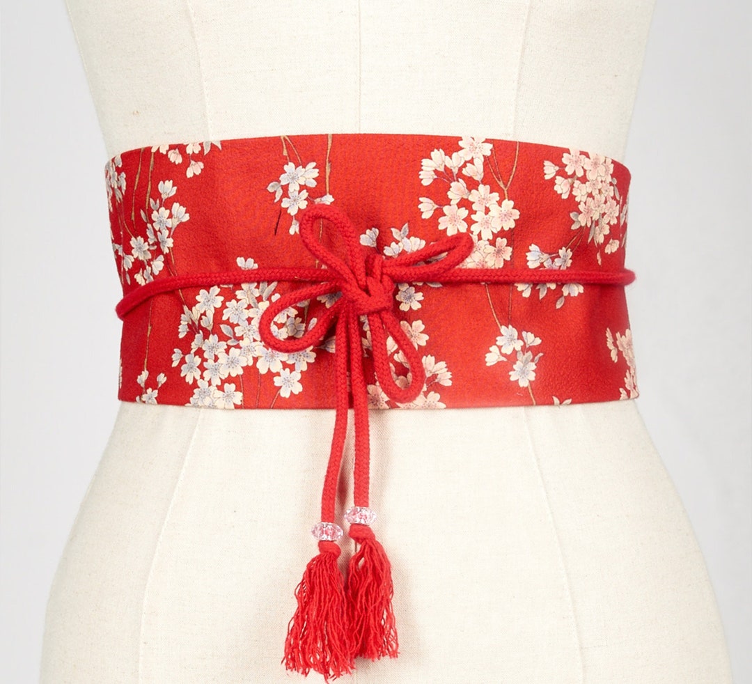 5x59in Japanese Sanadahimo Cotton Cord Flat Obi Ribbon