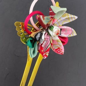 Double Pin Kanzashi TOURNESOL image 3