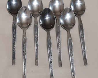 Crestmont by Hanford Forge Tableware Glossy Stainless Place Oval Spoons, 7 3/8"