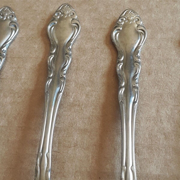Pierre Pattern Towle Silver SCC stainless Supreme Cutlery, Tea Spoons Japan 7pc