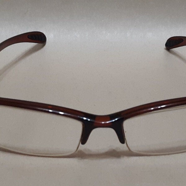 Merloni ME 07 56-18-121 Half Rim Rectangle Men's Eyeglasses, Italian Design