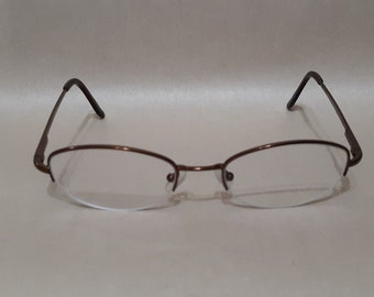 Saki Japan Handmade mod 508 Oval reading glasses 15-19-140 Col BWN Brown Eyeware