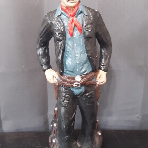 Florentine Art Studio 1975 Vintage Western Cowboy 20" Chalkware Sculpture Statue