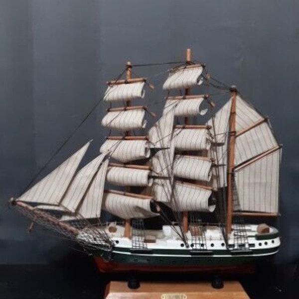 A Von Humboldt, Three Masted Model Sailboat Vessel by Heritage Mint