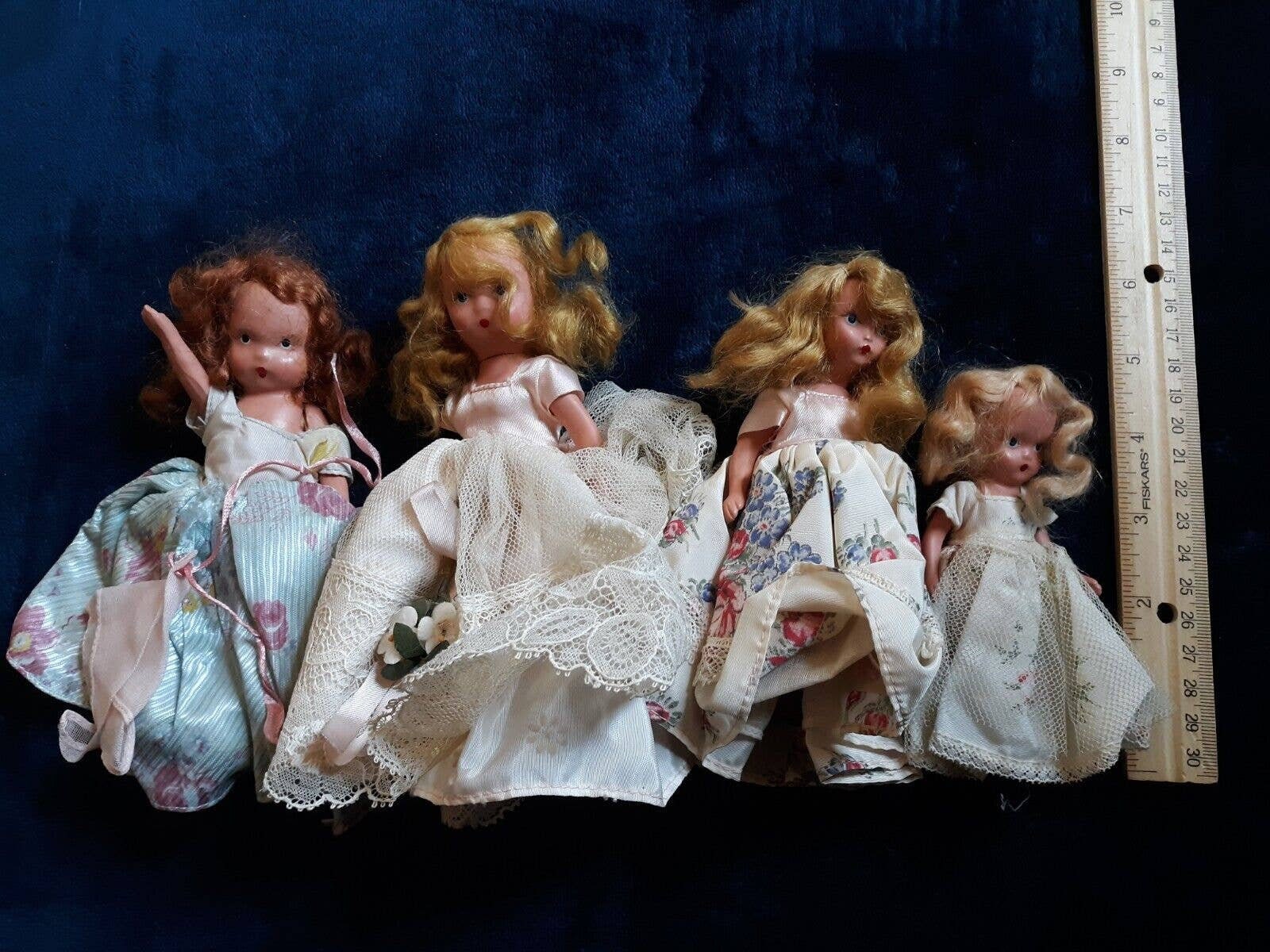 Lot of Four (4) Vintage 1950s Duchess Dolls/ Storybook/Hollywood Dolls 8  Composition/Bisque Dolls