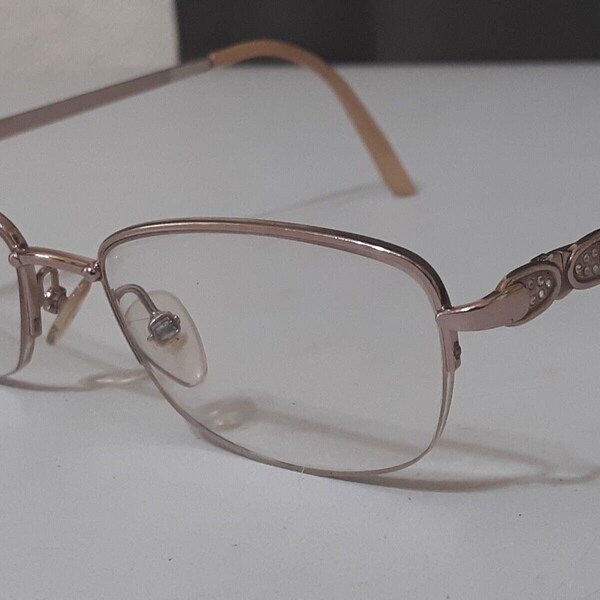 Kirkland Signature 868304 Light Peach Rectangular Half-Rim RX Eyeglass Frames