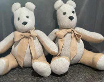 Memory bears Two 18”bears made from your clothing