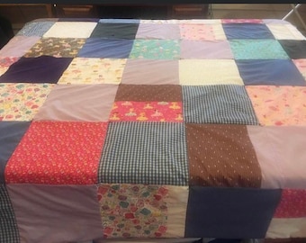Custom Memory Quilt: Queen Size, Made from Loved One's Shirts