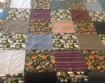 Custom Memory Quilt: Made from Loved One's Shirts (84x64)