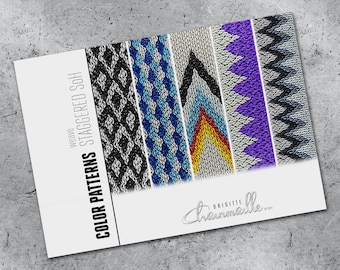 Tutorial for 5 color patterns made with the staggered SoH weave