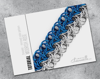 Tutorial bracelet: Moorish Rose with a mirrored color pattern