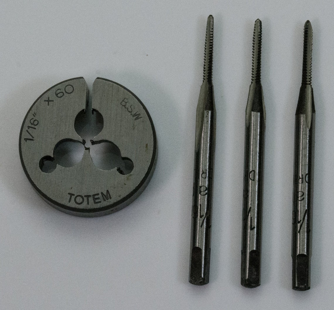 1/16 Tap Die Plate Carbon Steel Micro Mini Set Tool Etsy