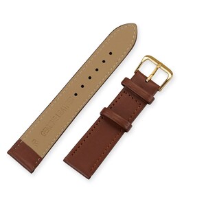 Bracelet de montre en cuir véritable marron pour homme 18 mm 20 mm 22 mm de remplacement neuf image 2