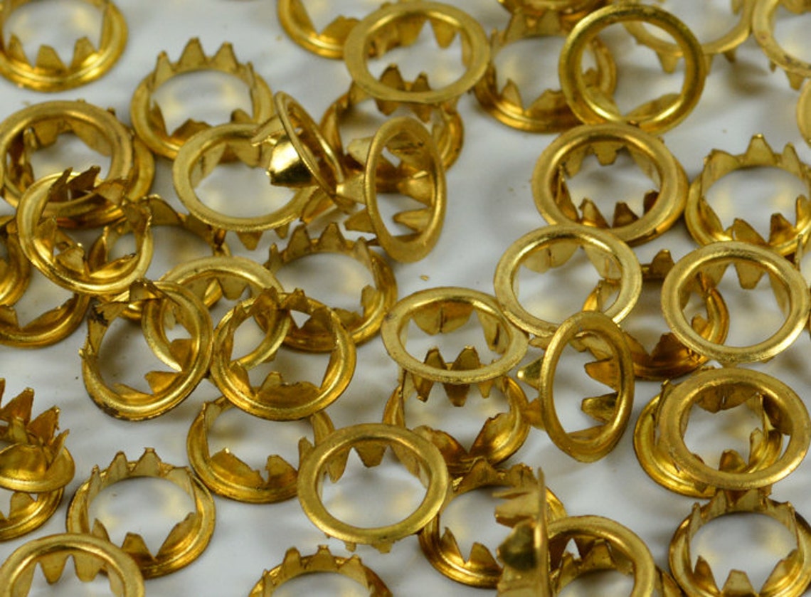 100 Clock Grommets Dial Key Hole Brass Finish Collets 1012mm Etsy