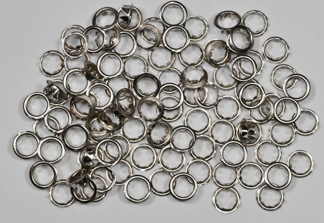 100x Clock Grommets Dial Key Hole Silver Finish Collets 10mm Old