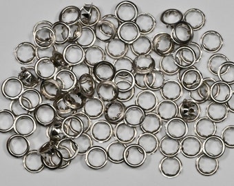 100x Clock Grommets Dial Key Hole Silver Finish Collets 10mm Old Antique Clocks