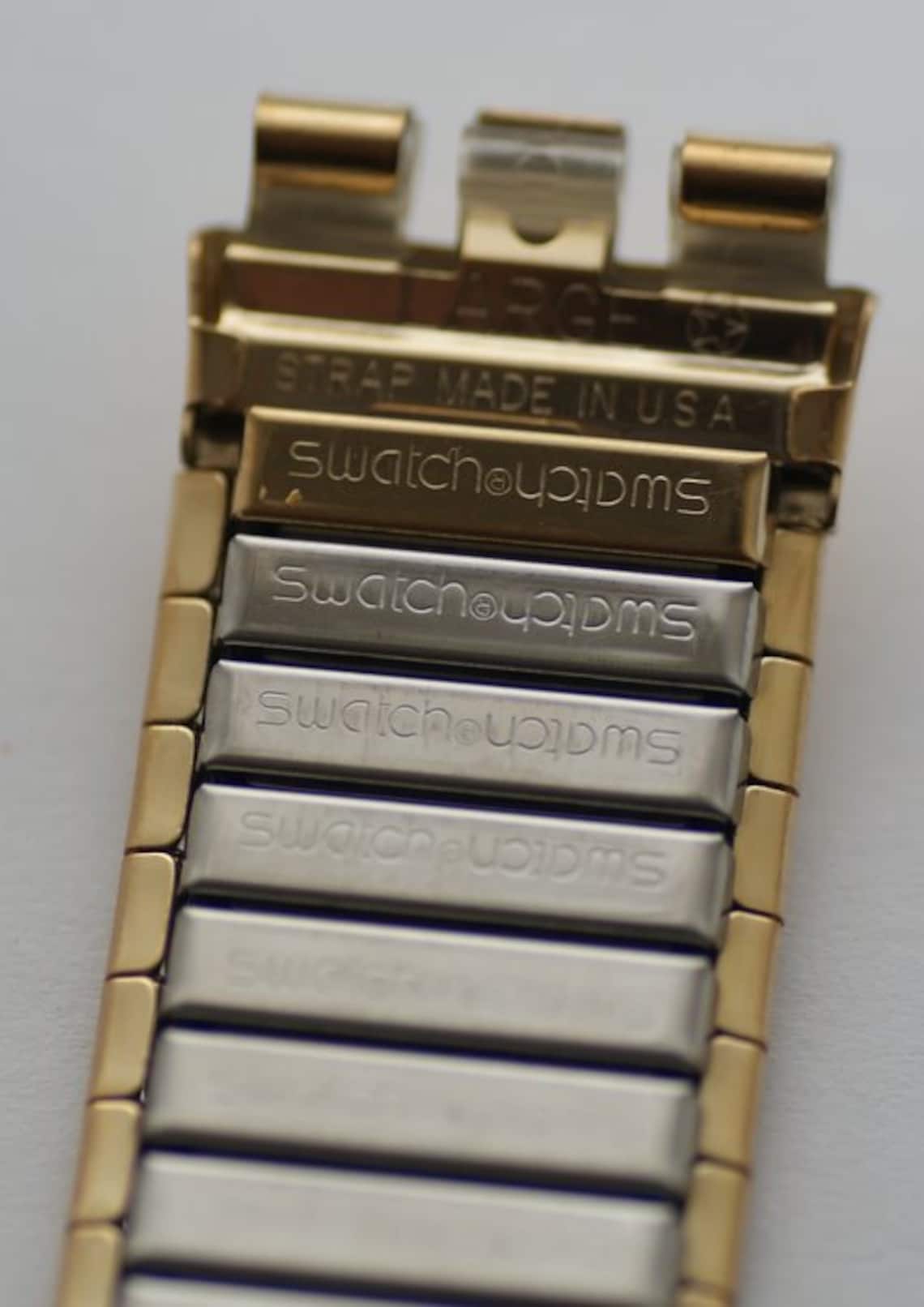 Genuine Swatch watch strap gold plated 19mm bracelet band Etsy Polska