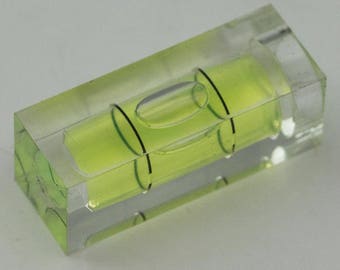 Spirit level SMALL TINY rectangular miniature 40mm bulls eye vial clockmakers