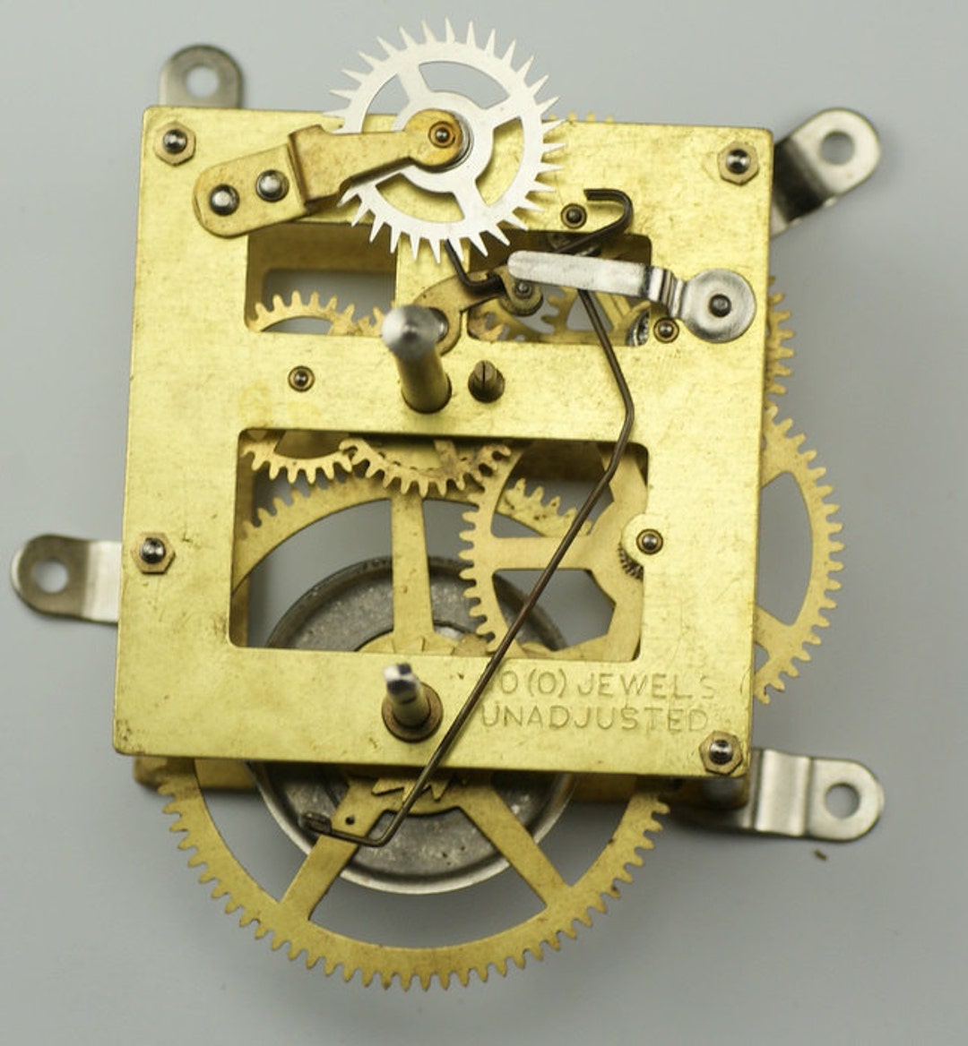 New 8 Day Manual Wind Clock Movement Hands & Winders 13 Drop