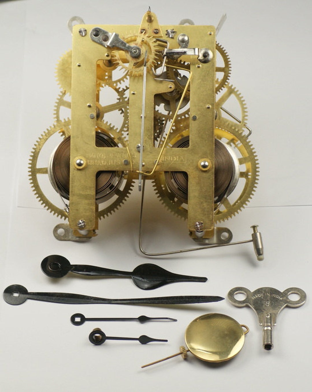 Large Mantle Clock Movement 8 Day Replacement Repairs Pendulum Hands
