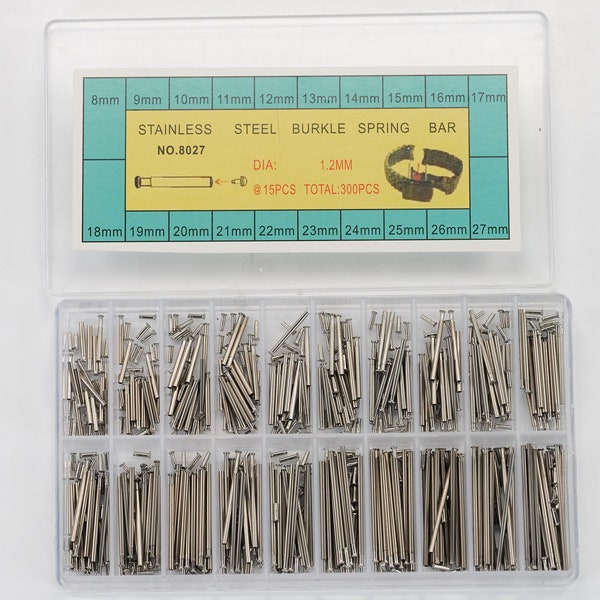 300x Tube Friction Link Pins Clasps Straps Bracelets Buckles 1.2mm Rivet 8-27mm