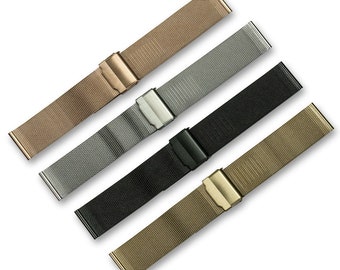 Fine Mesh Watch Bracelet Milanese Easy Adjusting Sliding Buckle Strap Steel Band