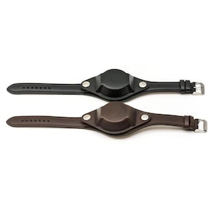 PREMIUM Military Leather Strap & Cover 20mm black brown watch straps cuff army