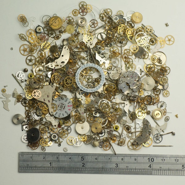 30g Watch parts Jewellery making steampunk altered art craft cyberpunk cogs crafts