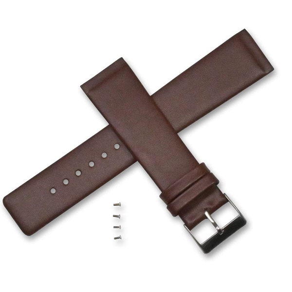 Brown Leather Watch Strap for Skagen 22mm With Screws Band 233XXLSLB