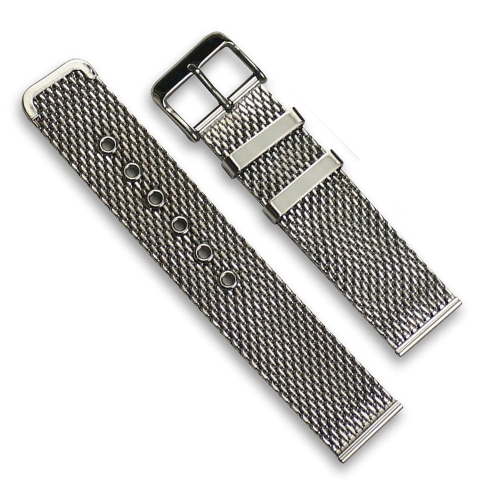Quality Mesh Watch Strap Bracelet Silver Stainless Steel or - Etsy