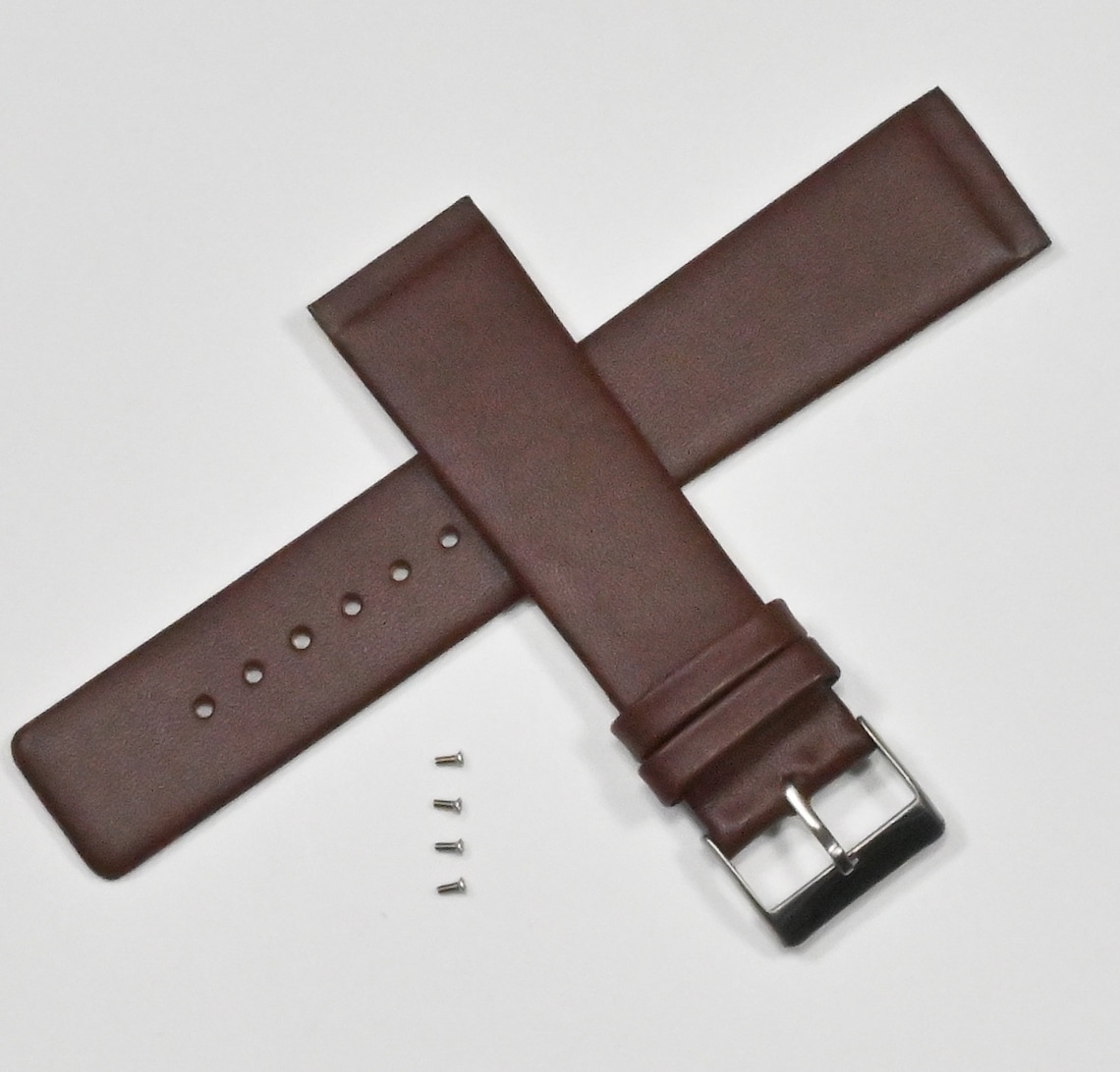 Genuine Leather Skagen Watch Strap 22mm Screw on Black Brown Etsy Ireland