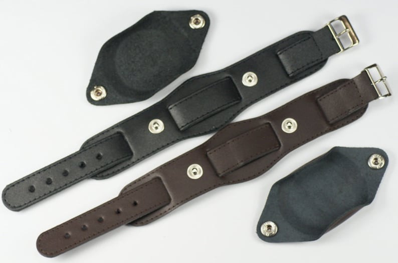 Military Leather Strap & Cover 18mm Black Brown Watch Straps Etsy