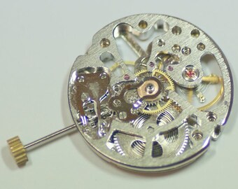 Skeleton silver mechanical manual wind movement NEW steampunk project modding